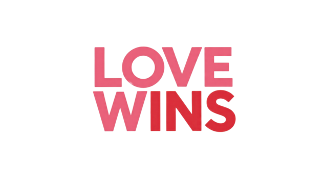 Love Wins typography design - Powered by Adobe