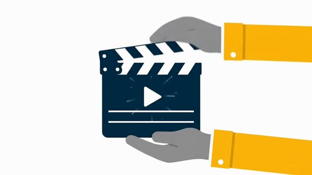 Video Production and Filmmaking Concept Illustration