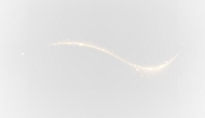 Line, yellow, sparkle, spark, flare luminous yellow PNG with curved star trail. PNG Overlay	