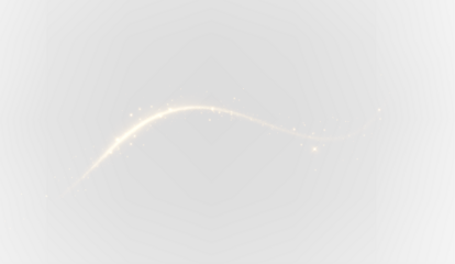 Line, yellow, sparkle, spark, flare luminous yellow PNG with curved star trail. PNG Overlay	