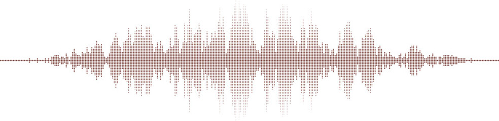 Sound waveform visual representation Vector