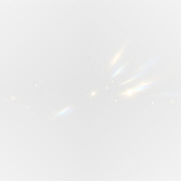 Blurred rainbow  overlay effect. Light lens prism effect on transparent background. Holographic , crystal overlay.