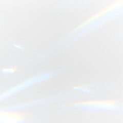 Radiant Color Refraction PNG.Rainbow Crystal Light Overlay