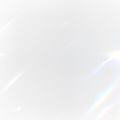 Radiant Color Refraction PNG.Rainbow Crystal Light Overlay