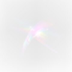 Radiant Crystal Light Effects.Luminous Prism Spectrum Overlay