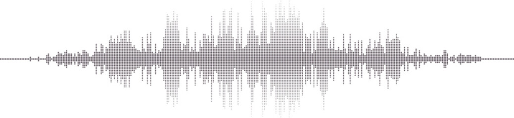 Sound waveform graph representing audio signal Vector