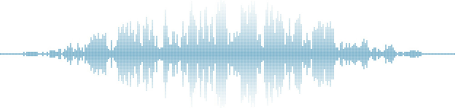 Sound wave equalizer graph on white background Vector