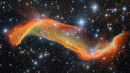 Ethereal Cosmic Nebula with Bright Stars and Vibrant Colors in Deep Space