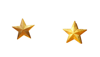 Obraz premium Two golden five-pointed stars glittering against a solid black backdrop