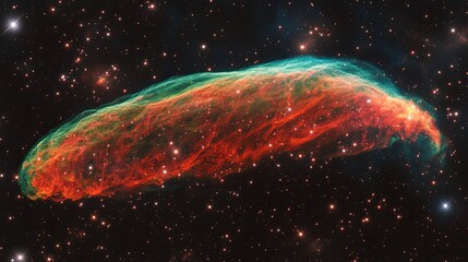 Spectacular Cosmic Nebula with Vibrant Colors and Intricate Patterns Captured in Deep Space