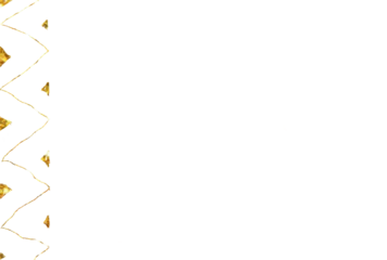 Decorative Gold Glitter Hand Drawn Line Isolated