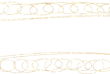 Gold Glitter Scribble Line Design Element