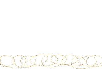 Minimal Gold Glitter Hand Drawn Line Element