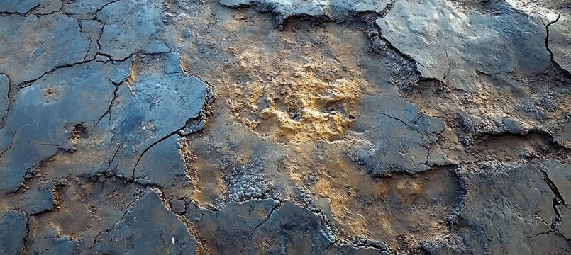 Abstract Texture of Wear and Tear on a Fractured Surface, Showcasing the Beauty of Decay