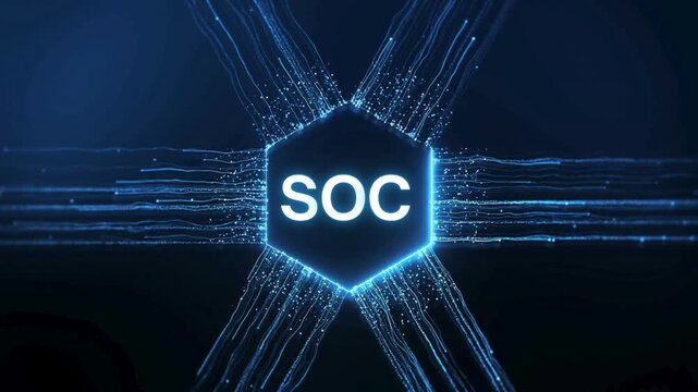 Security Operations Center SOC Neon Animation | Cyber Defense Network Diagram , SOC Network Diagram Neon | Cybersecurity Monitoring, Glowing Connections