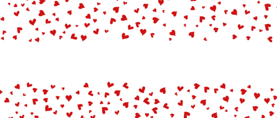 abstract red hearts flying isolated on white background