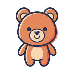 Obraz premium Adorable Cartoon Teddy Bear Illustration