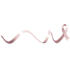 Pink Awareness Ribbon Symbol for Breast Cancer Awareness, Representing Hope, Support, and Solidarity.