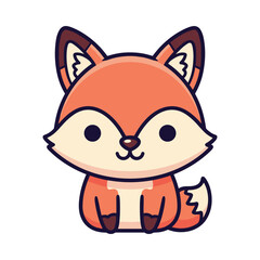 Adorable Cartoon Fox Illustration for Kids