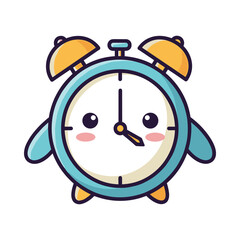 Adorable Cartoon Alarm Clock Illustration