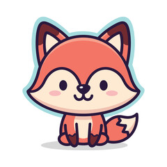 Cute Cartoon Fox Illustration