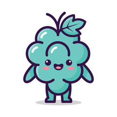 Adorable Cartoon Blueberry Character Illustration