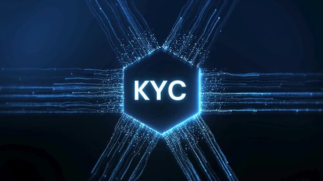 Digital KYC Identity Verification Neon | Business Security, KYC Technology , Neon KYC Verification Animation | Businessman, Digital Identity Security System