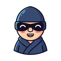 Cartoon Character Wearing Sunglasses and Robe