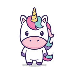 Adorable Cartoon Unicorn Illustration