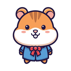Adorable Cartoon Hamster Character Illustration