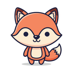 Cute Cartoon Fox Illustration for Kids
