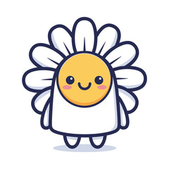 Adorable Cartoon Flower Character Illustration