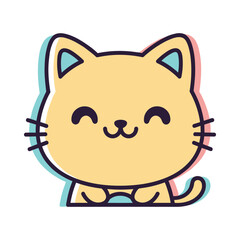 Adorable Cartoon Cat Illustration