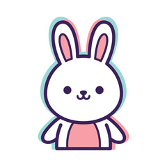 Adorable Cartoon Bunny Vector Illustration