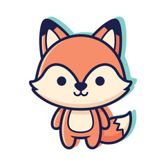 Adorable Cartoon Fox Illustration for Kids