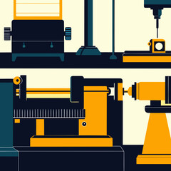 Industrial machinery illustration