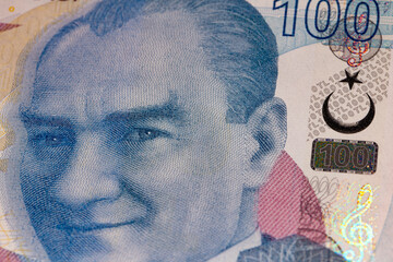 Portrait of Mustafa Kemal Ataturk 100 Lira