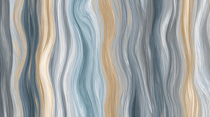 Abstract flowing vertical lines of beige blue and grey