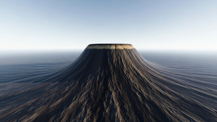 Volcanic Plateau Atop Vast Abyss