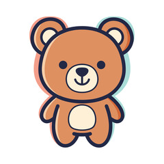 Adorable Cartoon Teddy Bear Illustration