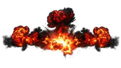 Explosion with Fire and Smoke