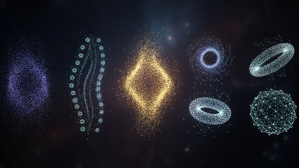 Abstract Geometric Particles Glows