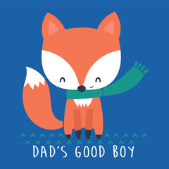 cute fox illustration