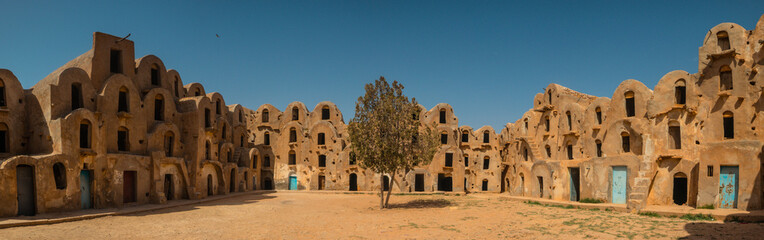 view of Ksar Ezzahra, Tataouine, Tunisia.