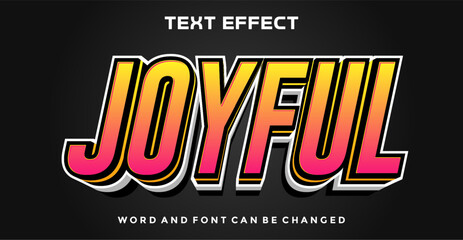 Joyful editable text effect