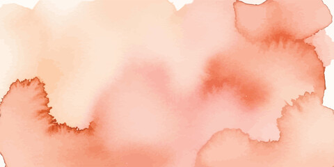 Gentle watercolor background vector in warm peach and blush pink gradient texture artistic wash