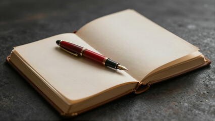 Open Journal with Fountain Pen