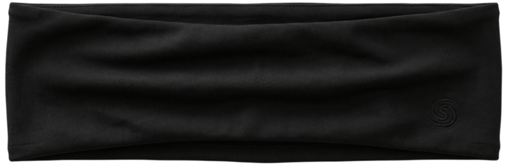 Black athletic fabric sports headband isolated