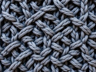 Rough knit wool texture, chunky yarn in charcoal grey, cozy and warm, imperfect loops,  background,  textile