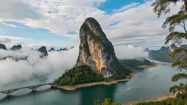 Li River Landscape Natural Scenery